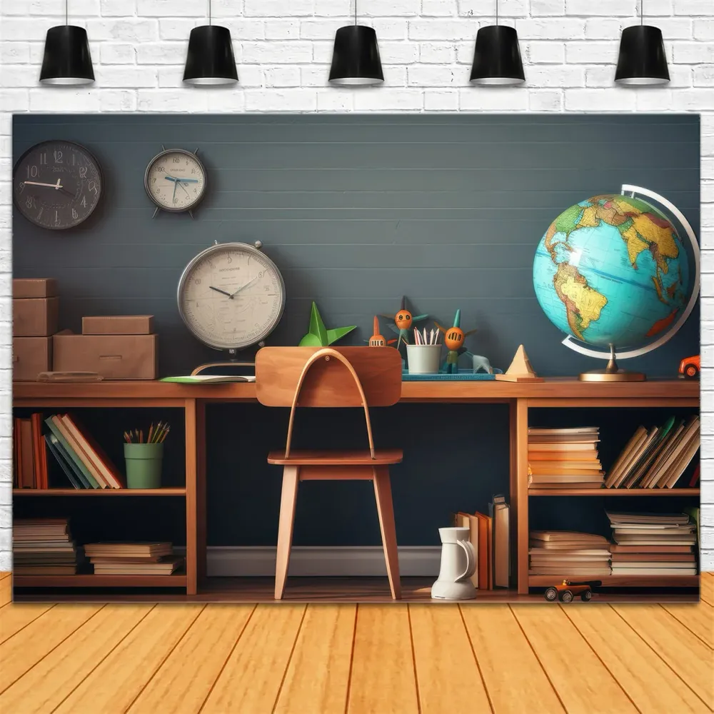 Toile de fond Rentrée des Classes Bureau Temps d'Étude GQ3-123
