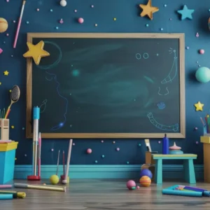 Toile de fond Rentrée des Classes Salle de Classe Thème Espace GQ3-110