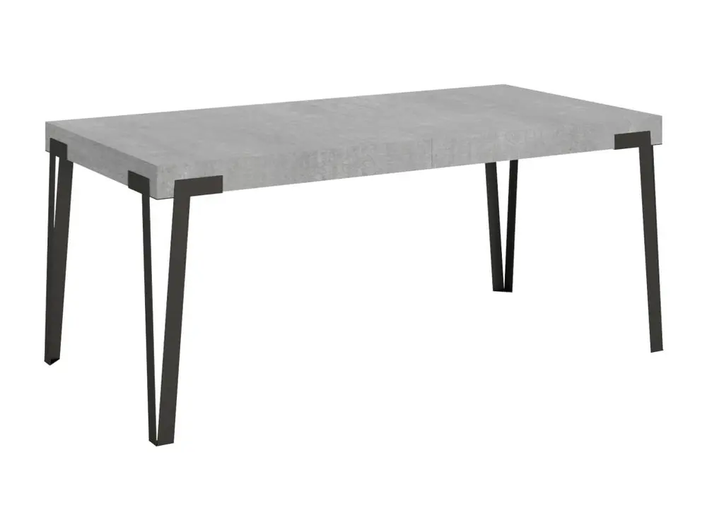 Table Rio Extensible Dessus Ciment 90x180 Allongée 284 cadre Anthracite