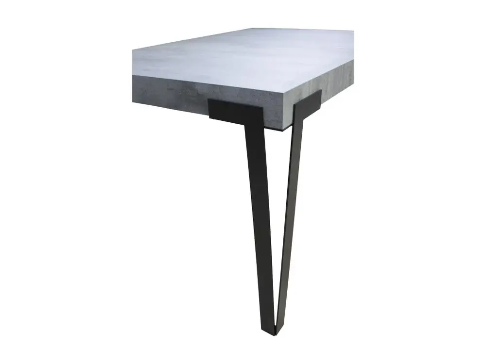 Table Rio Extensible Dessus Ciment 90x180 Allongée 284 cadre Anthracite