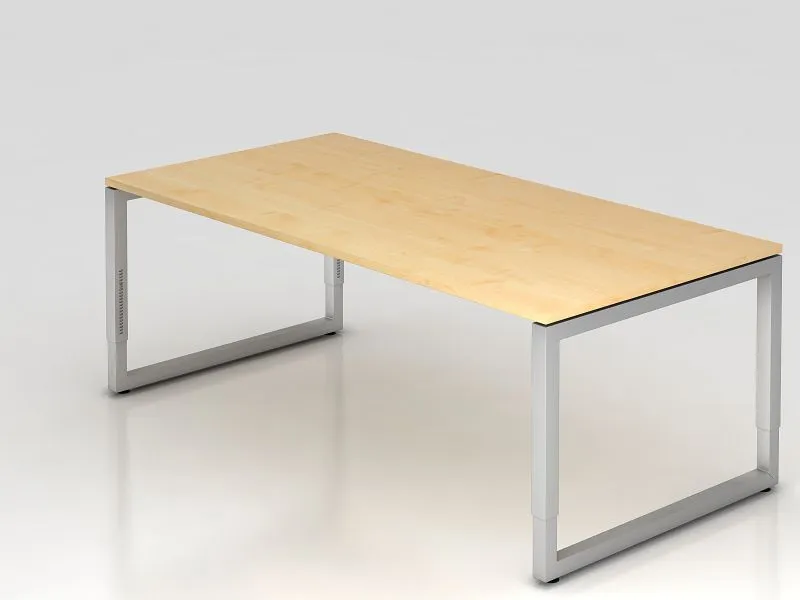 Bureau Hammerbacher O-foot carré 200x100cm érable forme rectangulaire avec plateau flottant VRS2E/3/S acquérir à bas prix