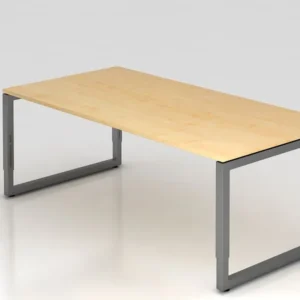 Bureau Hammerbacher O-foot carré 200x100cm érable/graphite forme rectangulaire avec plateau flottant VRS2E/3/G obtenir à b...