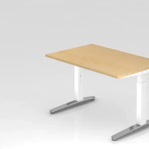 Bureau Hammerbacher pied C 120x80cm érable/blanc poli forme rectangulaire VXB12/3/WC se fournir à bas prix