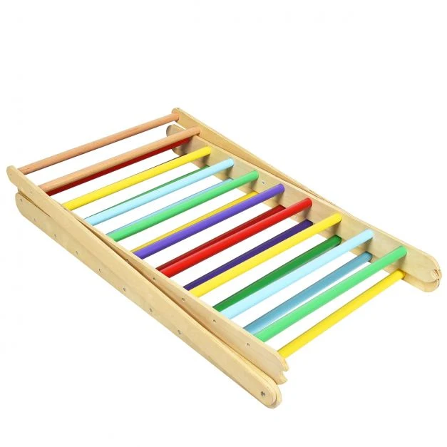 Échelle d’escalade triangle d'escalade pour enfant en bois pour garçons et filles 3 ans+ 20_0005343