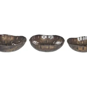 Decoratieve schaal set van 3 messing PINANG