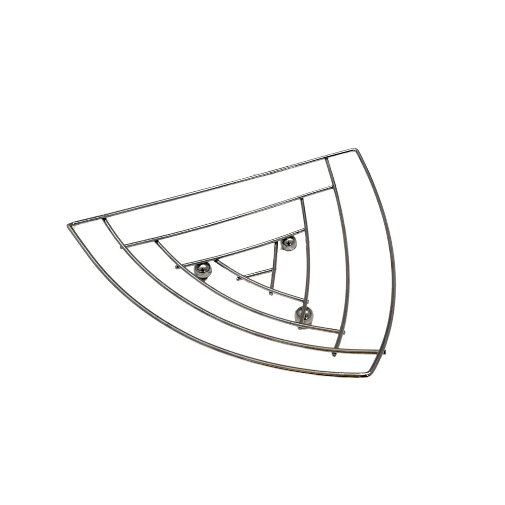 Kitchen Life Triangular Fruit Basket Gris argent