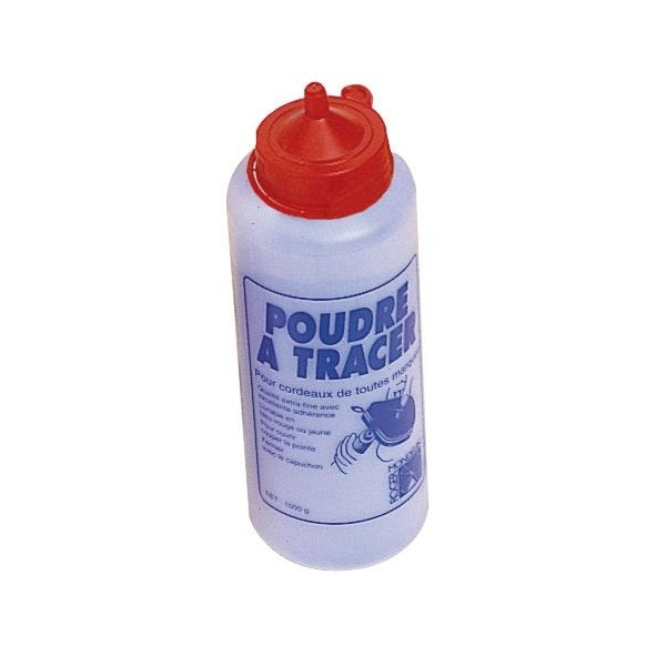 Poudre à tracer rouge en biberon de 1kg - MONDELIN