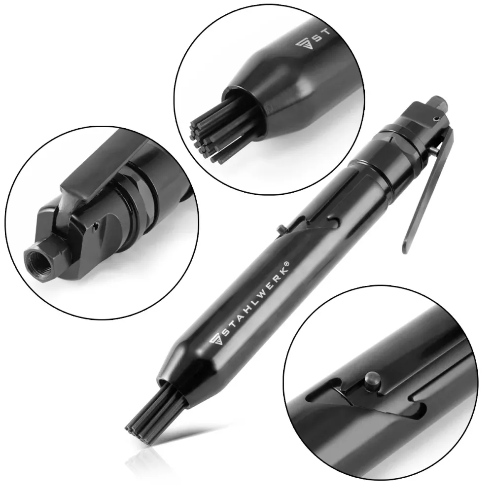 Steelworks DNE-600 ST Grain d'aiguille d'air comprimé professionnel dans un coup droit de tambour 14 mm 6 000 coups par mi...