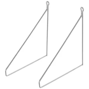 Support d'étagère Triangle 2 pièces 25x25 cm Argent en métal ML-Design
