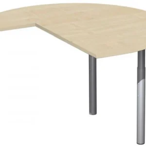 table d'appoint geramöbel trois quarts de cercle droite pieds de support matériel de liaison inclus réglable en h...