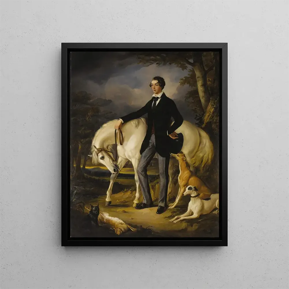 Tableau Portrait d'un jeune homme George Osbaldeston - Sir Francis Grant | Reproduction