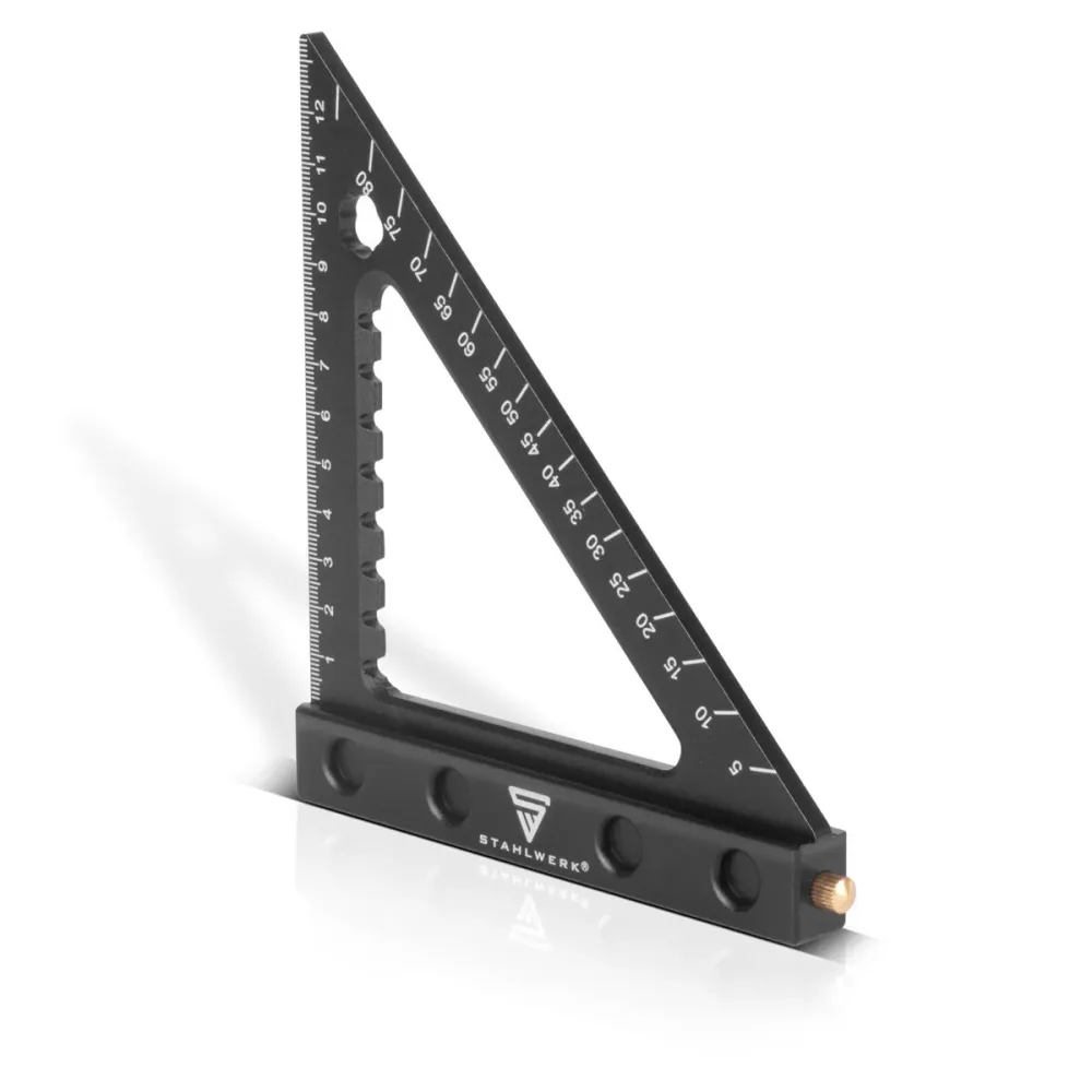 Triangle de winkeld Steelworks avec arrêt et marquage d'aiguille métrique angle d'aluminium-angelline | Triangle d'angle M...