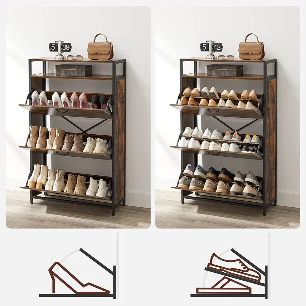 VASAGLE Meuble à chaussures 3 cases