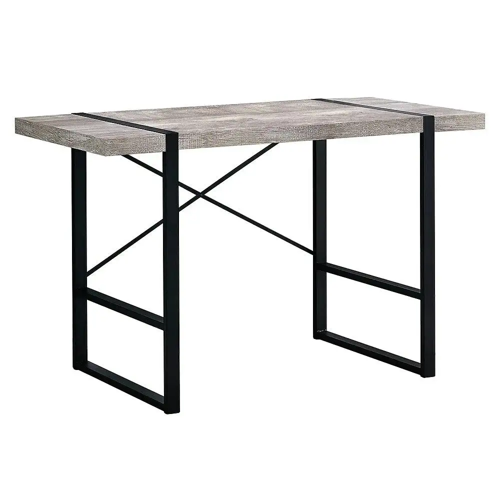 Archivage Premium Bureau D'Ordinateur - 48"L / Bois De RéCupéRation Taupe / MéTal Noir
