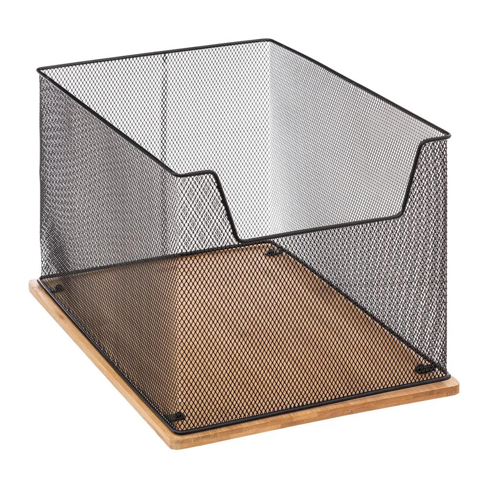 Professionnel Haute Capacité Rangement bureau en métal et bambou – Qualité & Prix chez Alpha55 – Accessoire capital au quo...