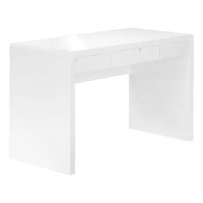 Range-câbles Bureau D'Ordinateur - 48"L / Blanc Lustré / Tiroir De Rangement