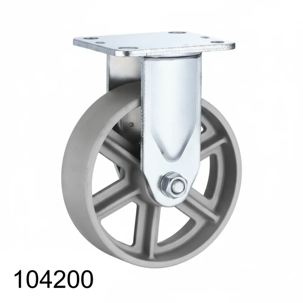 ROUE FONTE FIXE 200 - Ref 104200 avec capuchon de sécurité