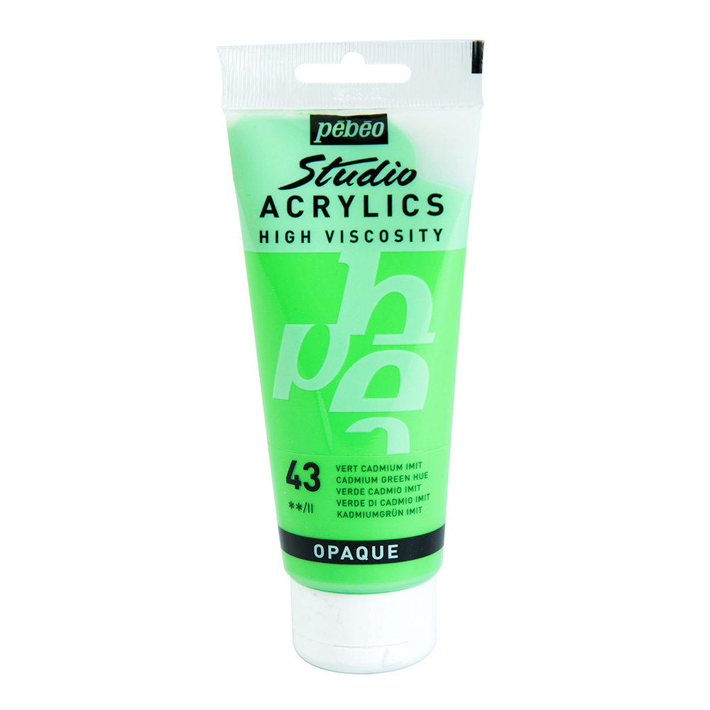Feutres à pointe fine Studio Acrylics : 100ml vert cadmium imit Pebeo