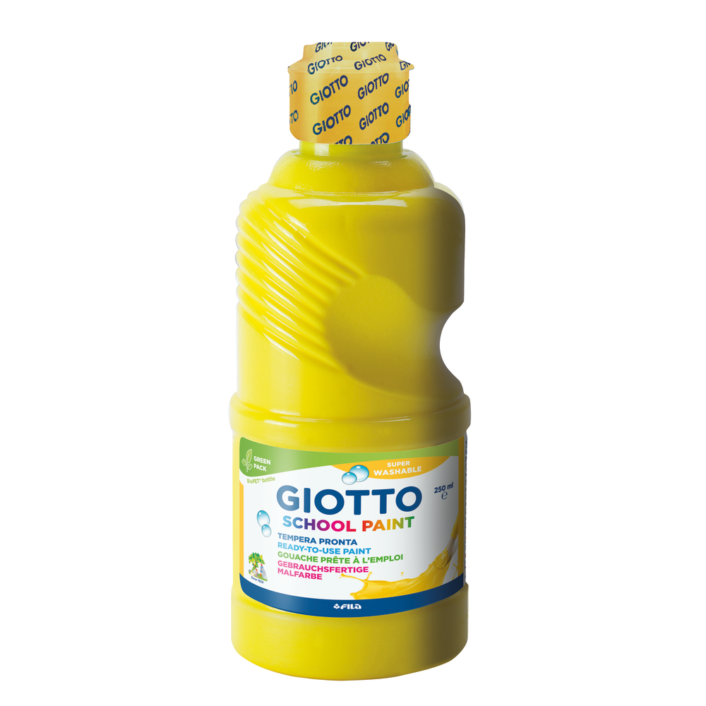 Gouache Giotto Schoolpaint, flacon 250ml - Jaune Giotto | Matériel Scolaire