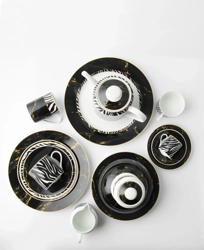 Jenna Clifford Serengeti Cereal Bowl 15cm - Noir jais & White