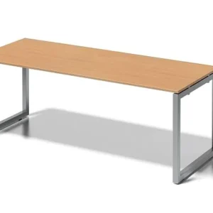 Bureau Bisley Cito structure en O hauteur fixe 740 mm H 19 x L 2000 x P 800 mm hêtre/argent DOF2008BC355 se fournir à bas...