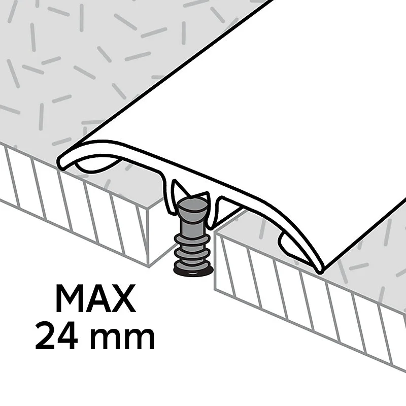 Barre de seuil en aluminium décor bois GoodHome 37 x 2 700 mm DÉCOR 280