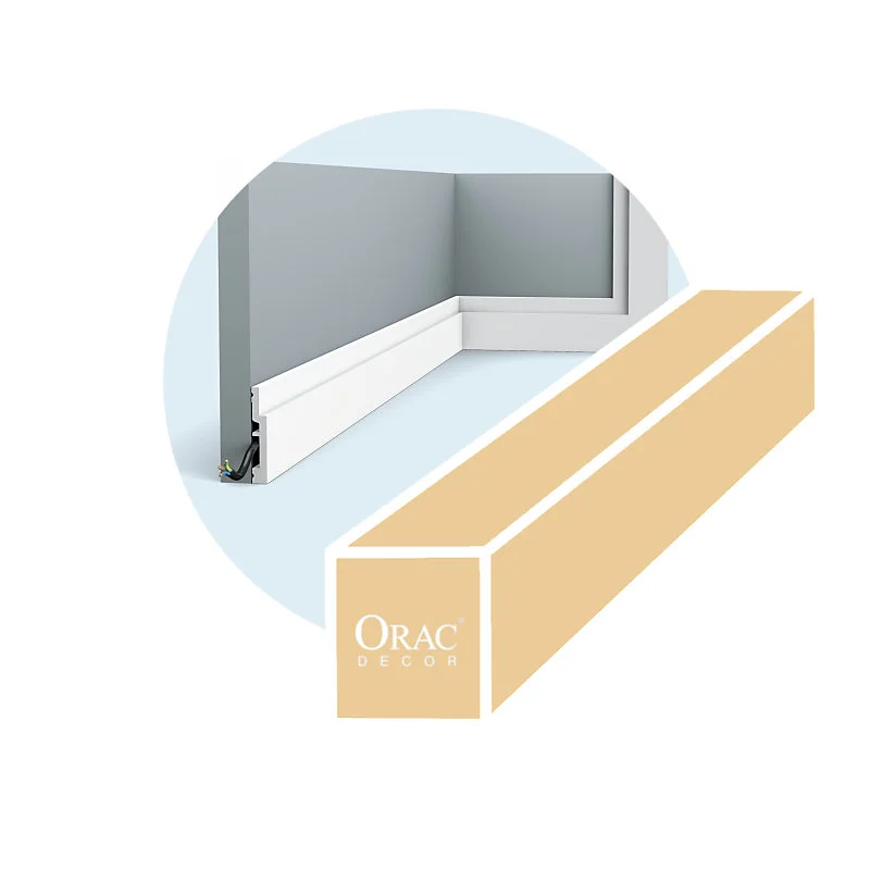 Carton entier de 68 mètres de plinthes SX187 - 200x7,5x1,2 - ORAC DECOR