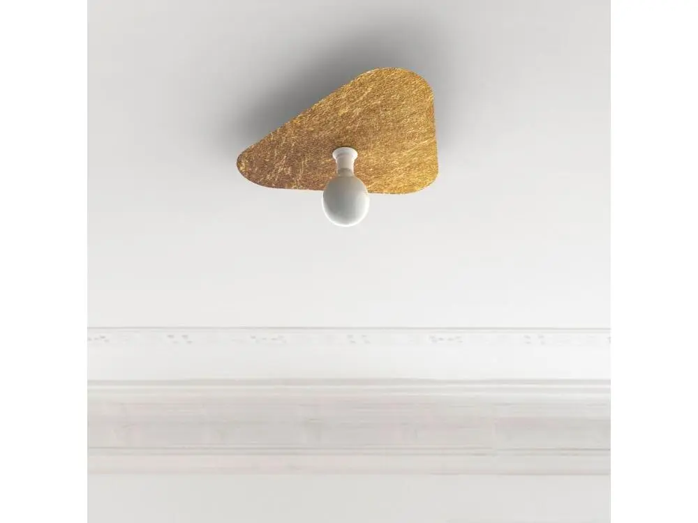 CLOUD Plafonnier, 1XE27, max 42W, métal, feuille d'or, 50x42cm