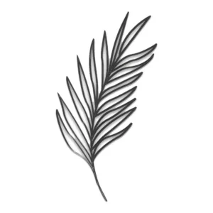Feuille de palmier décorative à fixer au mur
