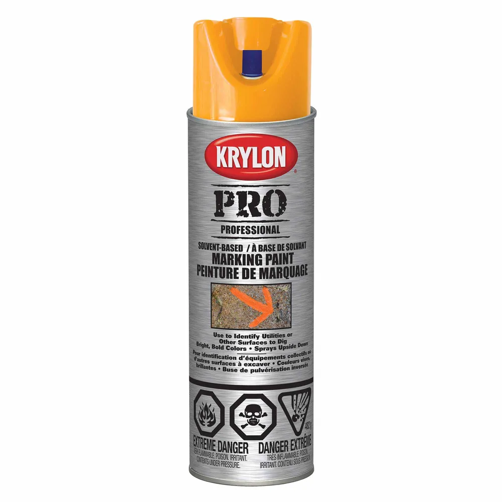 Krylon érosol PRO peinture de marquage à base de solvant orange fluorescent, 482 g