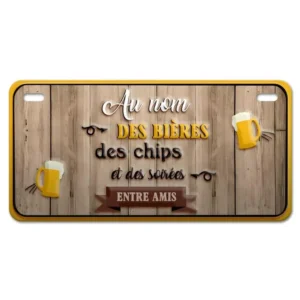 Magnet Au Nom des Bières en Métal