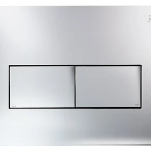 Placca Di Comando "Eco Linea" Doppio Tasto Cromata
