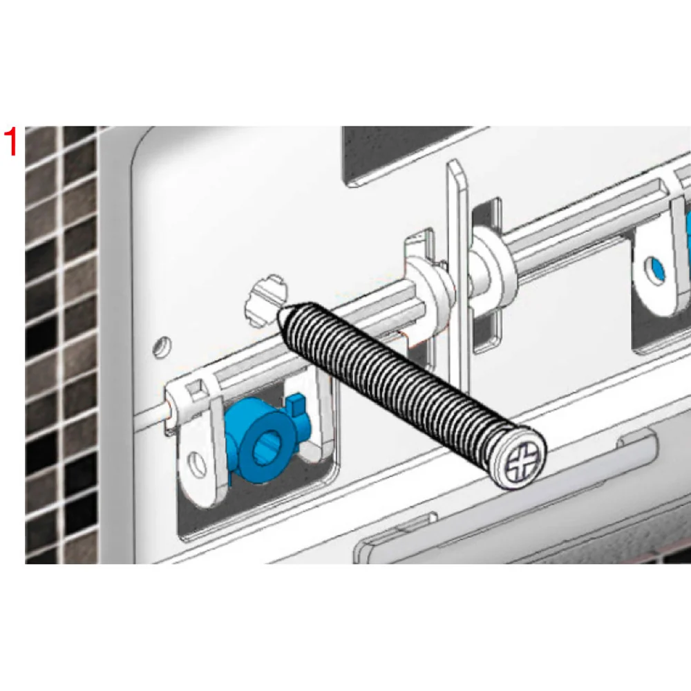 Placca Di Comando "Eco Linea" Doppio Tasto Laminata Acciaio Inox