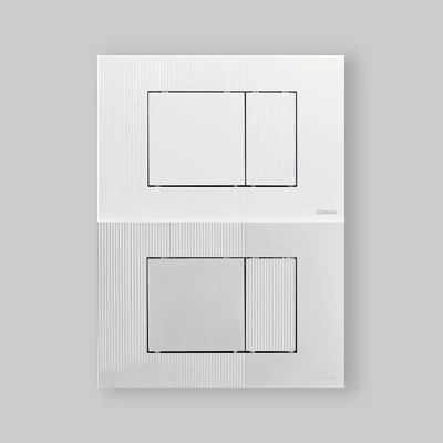 Placca Di Comando Per Cassetta Schwab Modello Metis Cromo Lucida