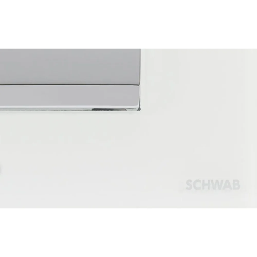 Placca Di Comando Per Cassetta Schwab Modello Magnus Vetro Bianco
