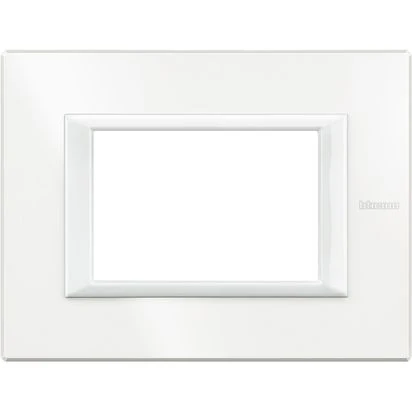 PLACCA RETTANGOLARE METALLO BIANCO 3M/4M/6M AXOLUTE BTICINO
