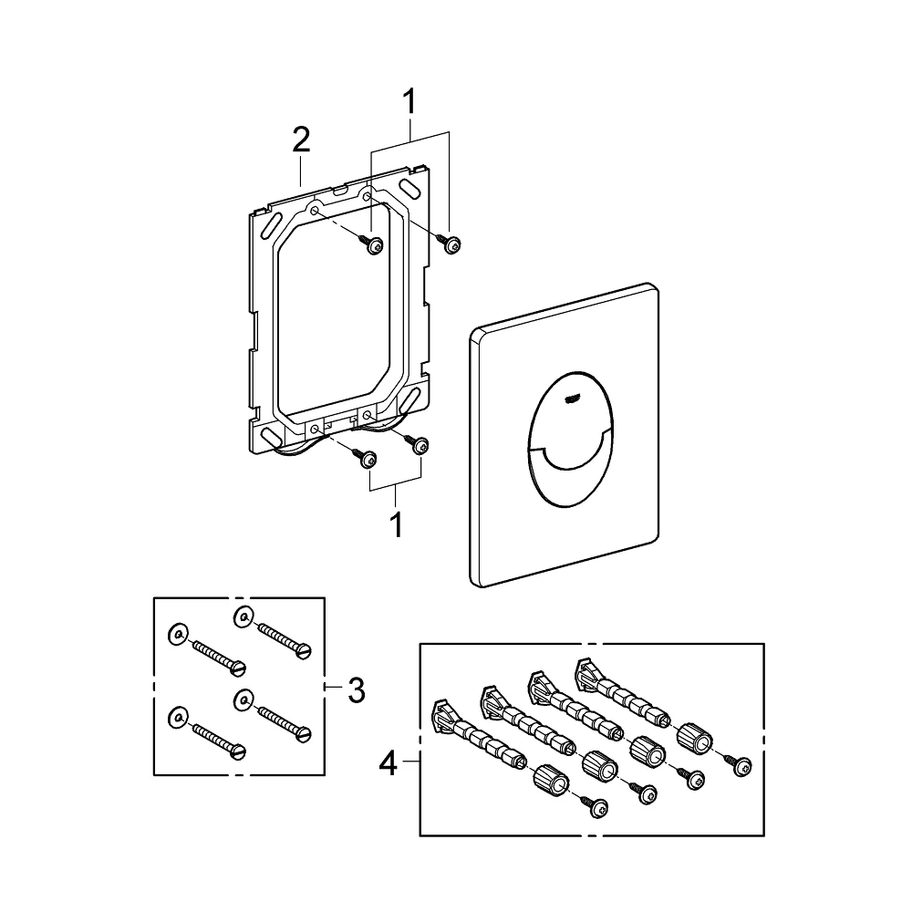 Placca "Skate Air" Grohe Cromata
