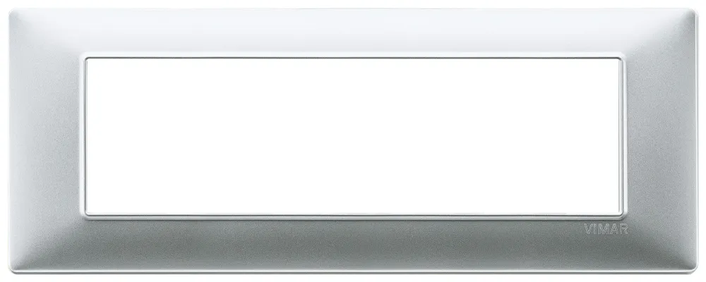 PLACCA VIMAR PLANA 7 MODULI ARGENTO OPACO 14657.20
