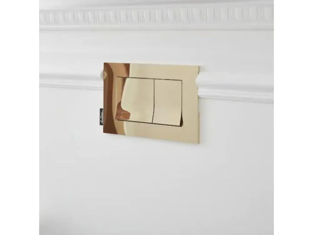 Plaque de commande touches rectangulaires Or Écru Jacob Delafon