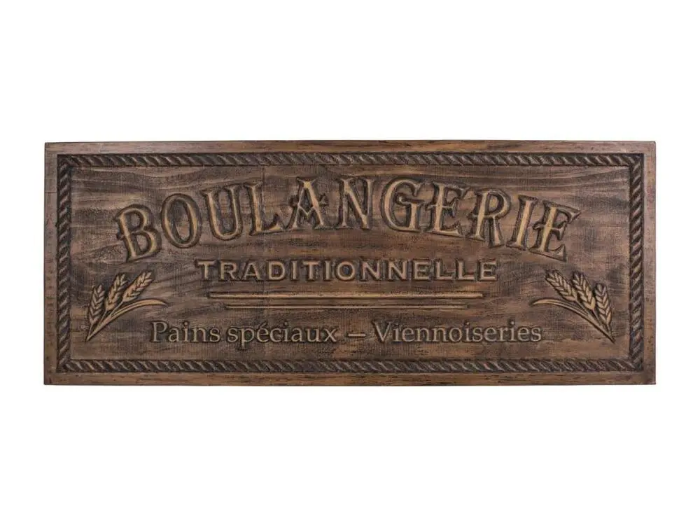 Plaque décorative en bois Boulangerie 108 x 42 cm