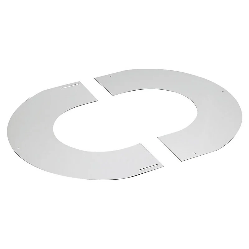 Plaque de propreté étanche inox ø150 mm, 10 à 30° blanc Poujoulat