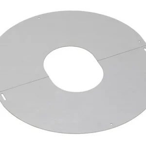 Plaque de propreté étanche inox ø80 mm, 0 à 30° blanc Poujoulat