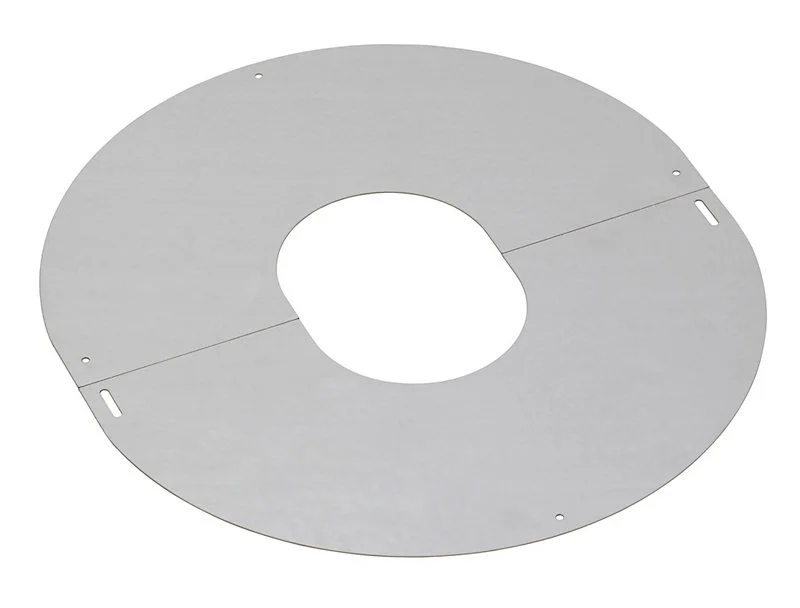Plaque de propreté étanche inox ø80 mm, 0 à 30° blanc Poujoulat