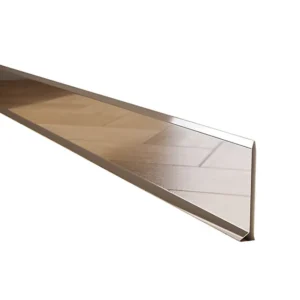 Plinthe décorative pour mur Ilcom F Argent poli - 80mm x 2700mm x 0,65 ep.