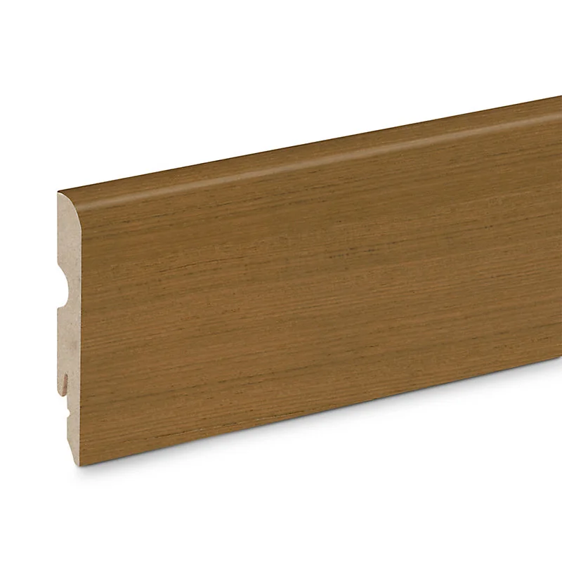 Plinthe Plaquée bois Décor 280 teck verni blond (vendue à la pièce)
