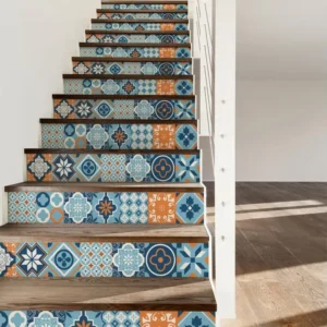 Stickers adhésifs escalier carrelages contremarche - FRINDA - 25x87.5cm