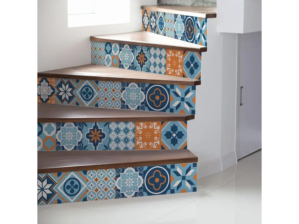 Stickers adhésifs escalier carrelages contremarche - FRINDA - 25x87.5cm