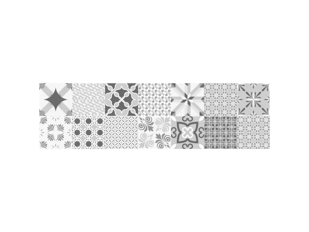 Stickers adhésifs escalier carrelages contremarche - NUANCE DE GRIS ROMANTIQUE - 25x87.5cm