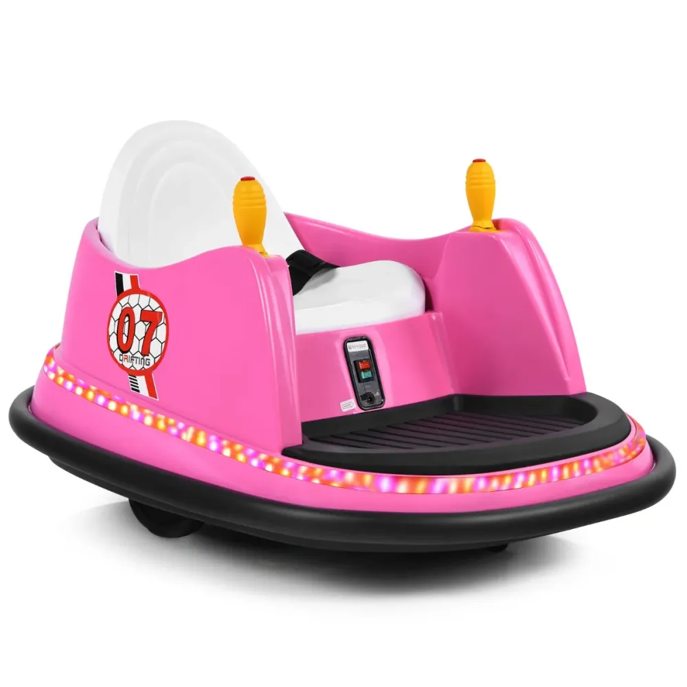 Auto tamponneuse électrique interactive pour enfants 57 x 75 x 42 cm pilotage accessible en polypropylène rose 20_0014630