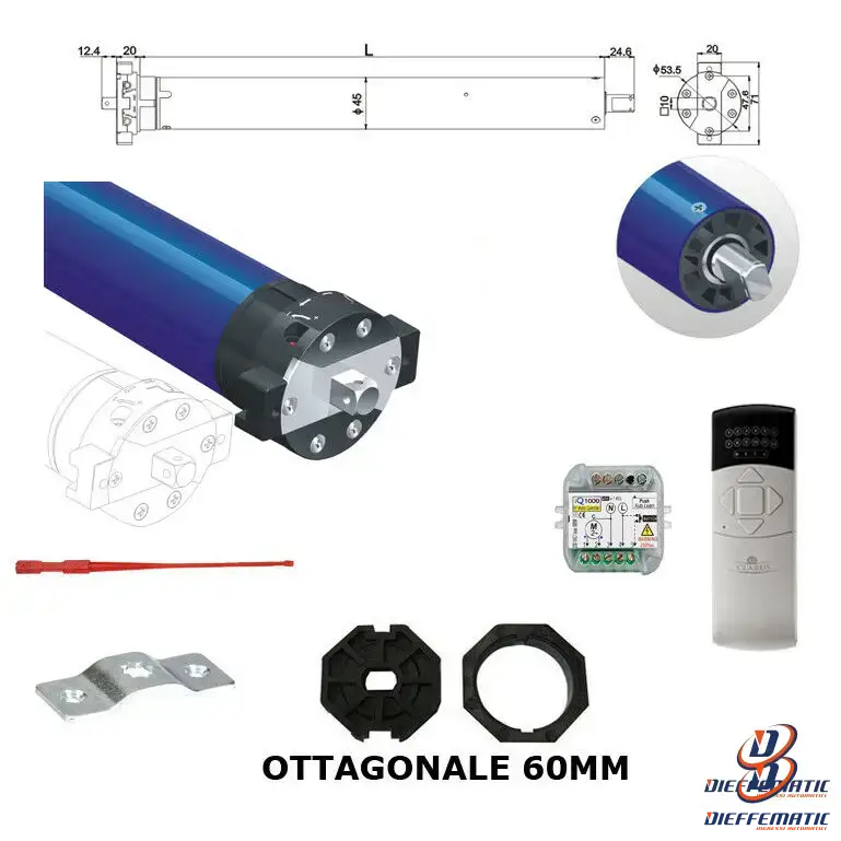 Automazione Tapparella Tapparelle 80 Kg 80kg Centralina Ricevente Radio Kit 230v